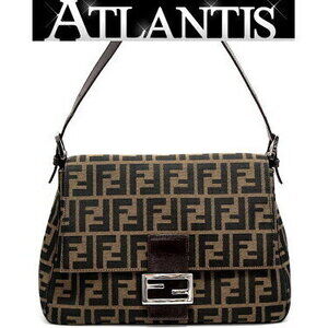 Fendi Mamma Bucket shoulder bag Zucca canvas leather brown